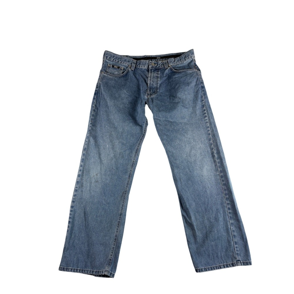 Vintage HUGO BOSS Alabama Jeans Mens 38x30 Blue Denim Rugged Casual Straight Leg